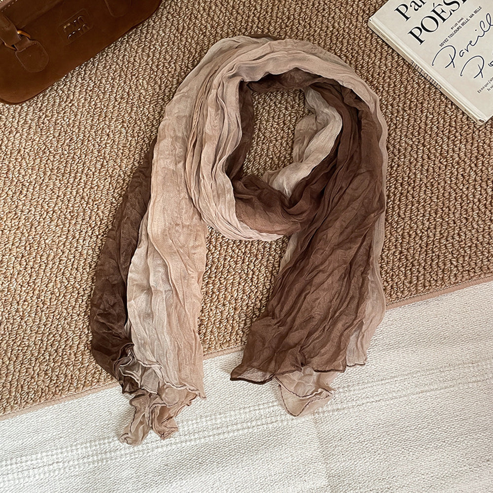 Simple Color Block Soft Versatile Long Scarf 6W6NSC227