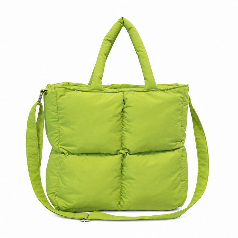 Trendy Puffer Square Solid Color Shoulder Bag 6W10BBG1805