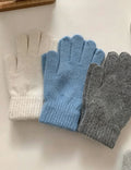 Elegant Solid Color Thicken Warm Knit Gloves 6W6GLO50