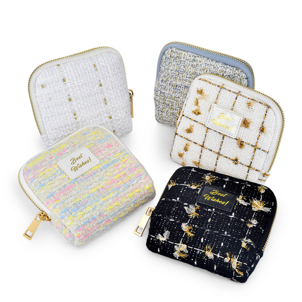Tweed Jewelry Organizer Pouch - DippedShop Wholesale - #6035