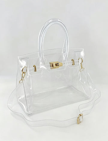 Jelly Clear Tote Stadium Approved Shoulder Bag 6W10BBG2123