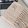 Warm Solid Color Tassel Wool Scarf 6W6NSW259
