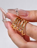 Cubic Zircon Finger Ring - DippedShop Wholesale - #7859
