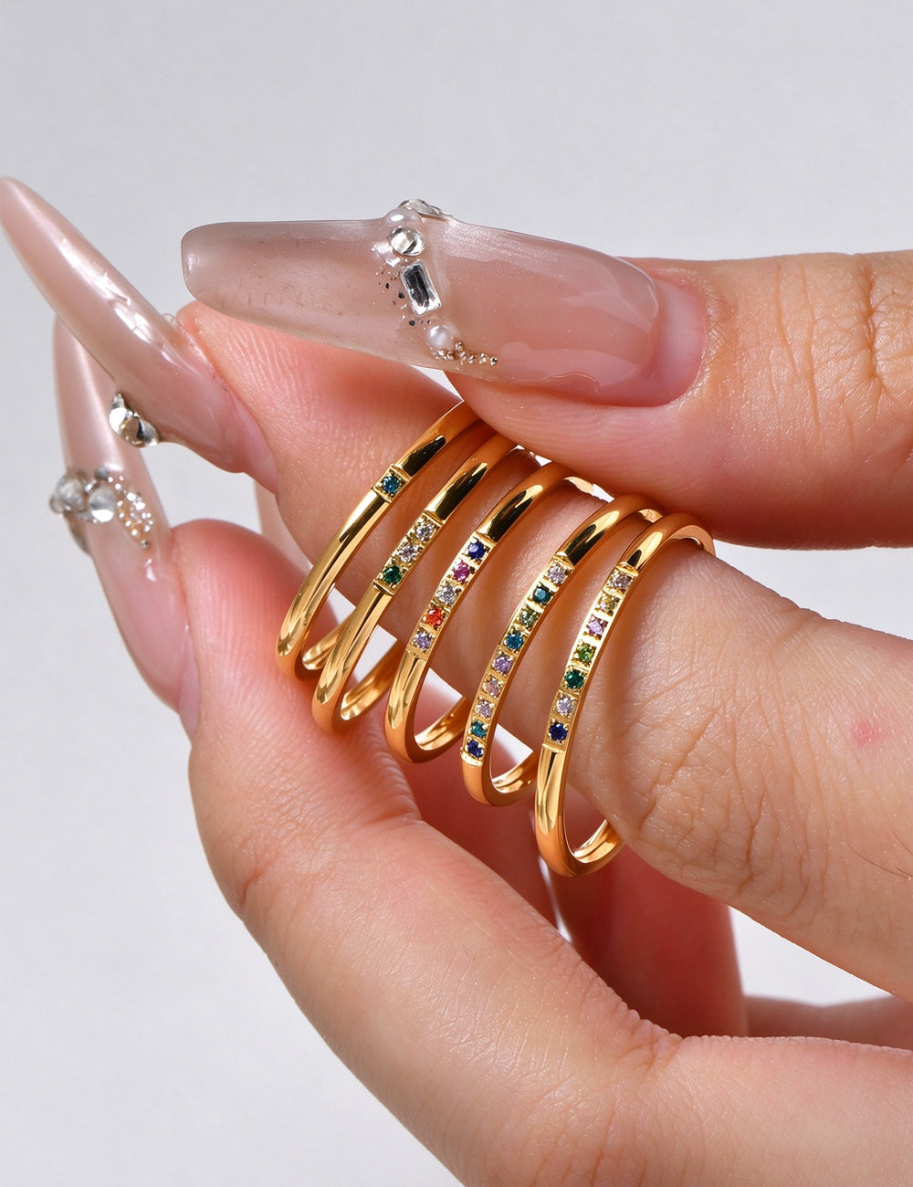 Cubic Zircon Finger Ring - DippedShop Wholesale - #7859
