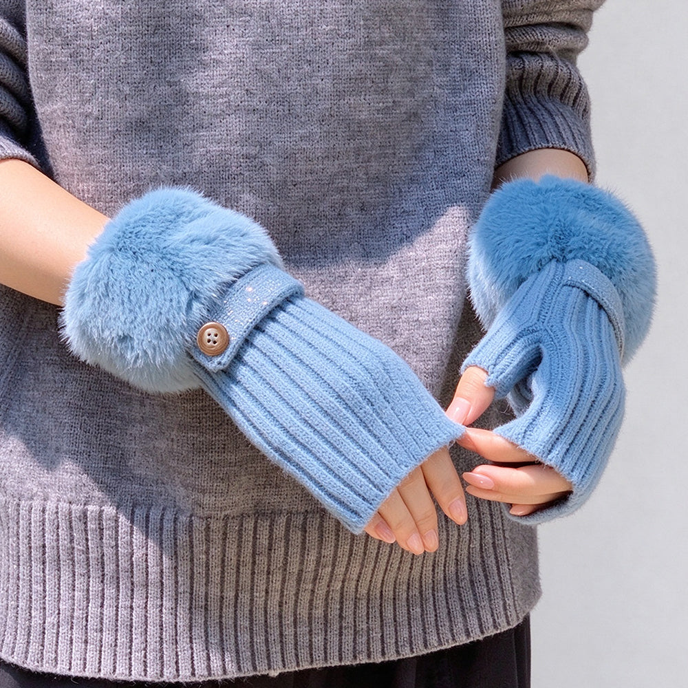 Knit Fingerless Gloves - DippedShop Wholesale - #9395
