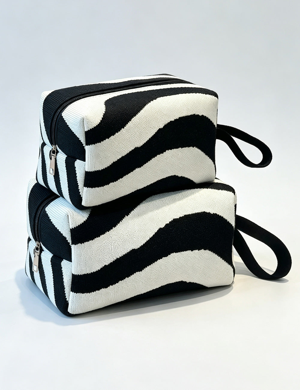 Striped Knit Cosmetic Bag - DippedShop Wholesale - #0867