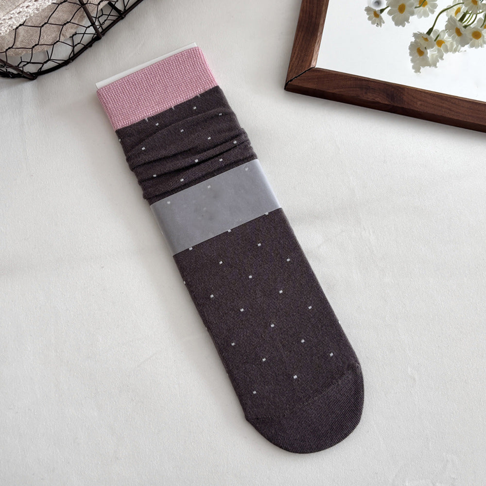 Slouchy Polka Dot Socks - DippedShop Wholesale - #6851