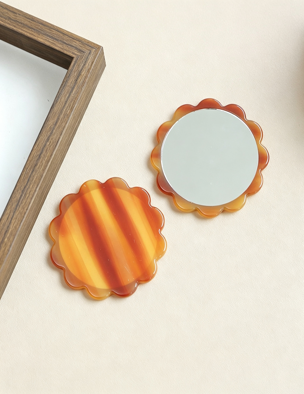 Cute Sunflower Round Portable - DippedShop Wholesale - #5011