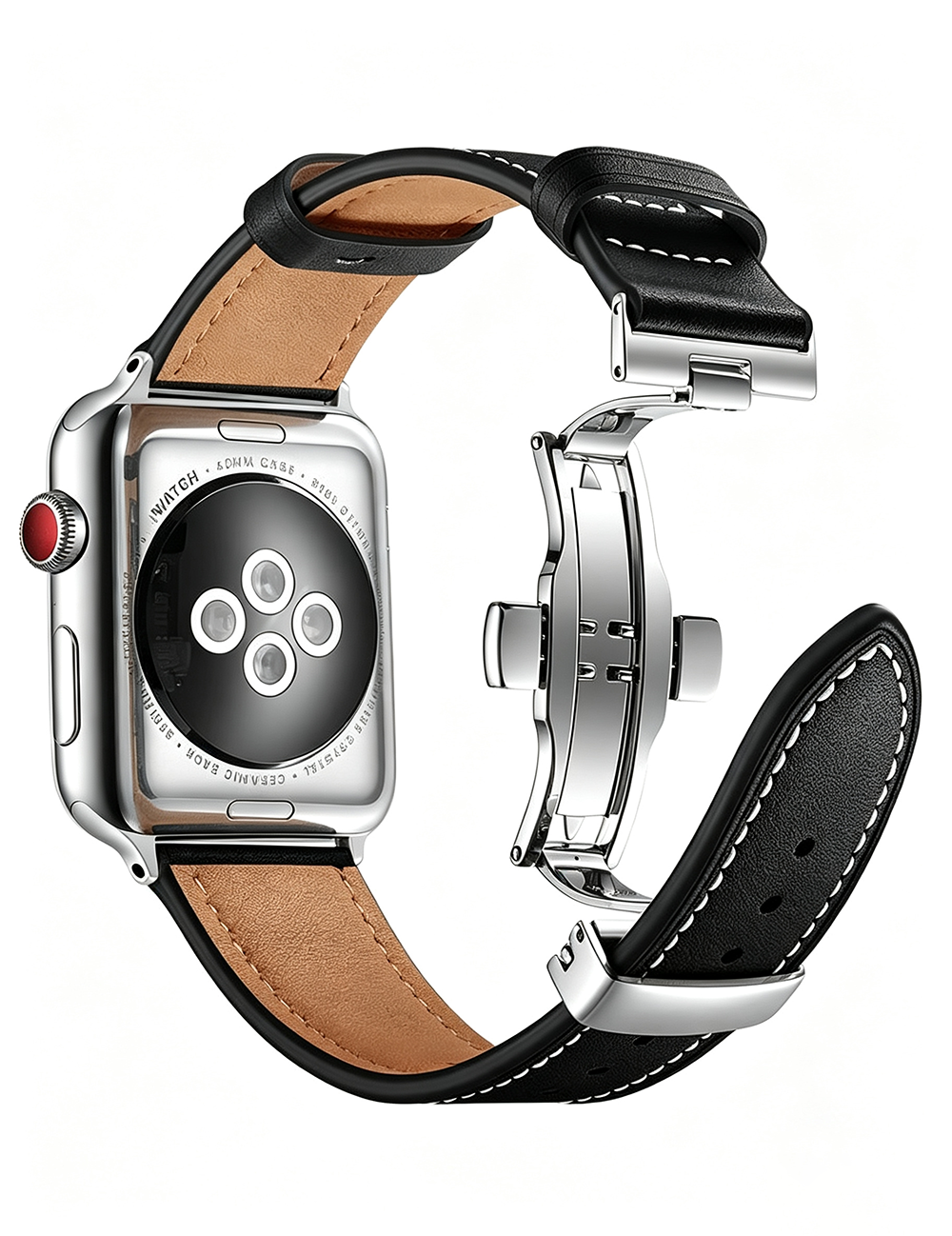 Simple Solid Color PU Leather Watch Band 6W6JWA118