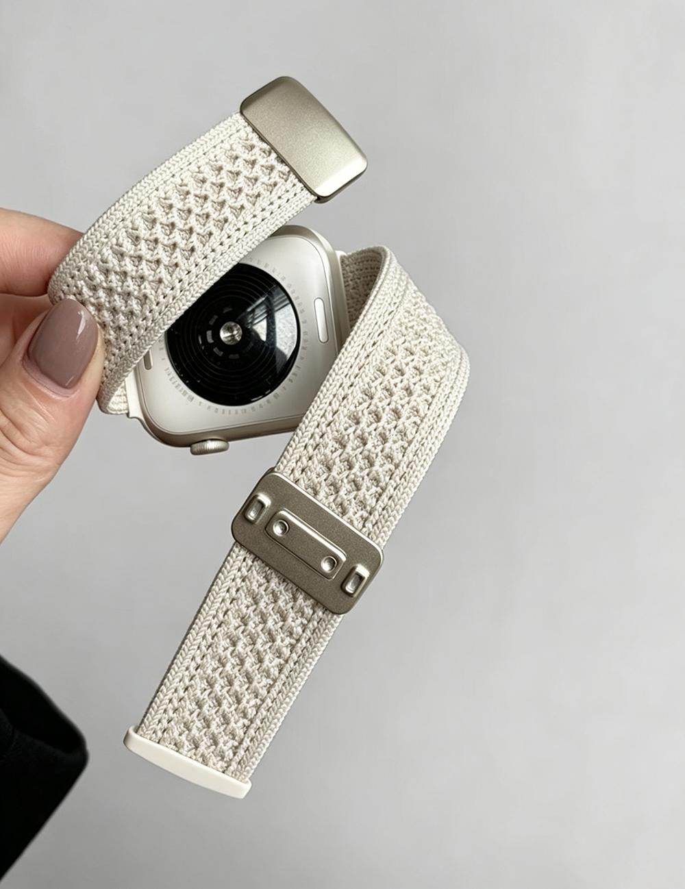 Solid Color Nylon Weave Hollow Watch Band 6W6JWA113