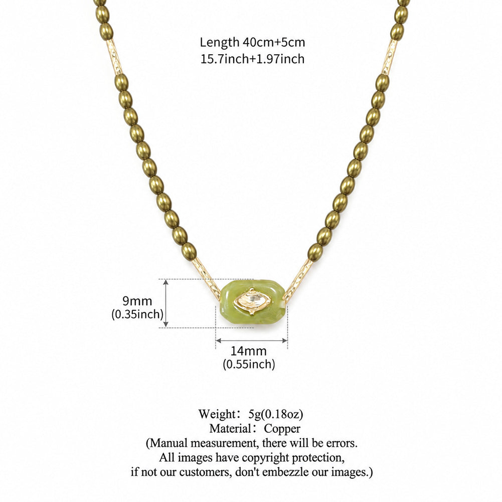Evil Eye Beaded Necklace - DippedShop Wholesale - #6851