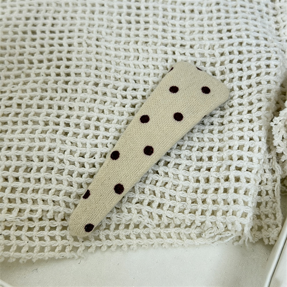 Cute Polka Dot Non Crease Snap Hair Clip 6W6HCP1625