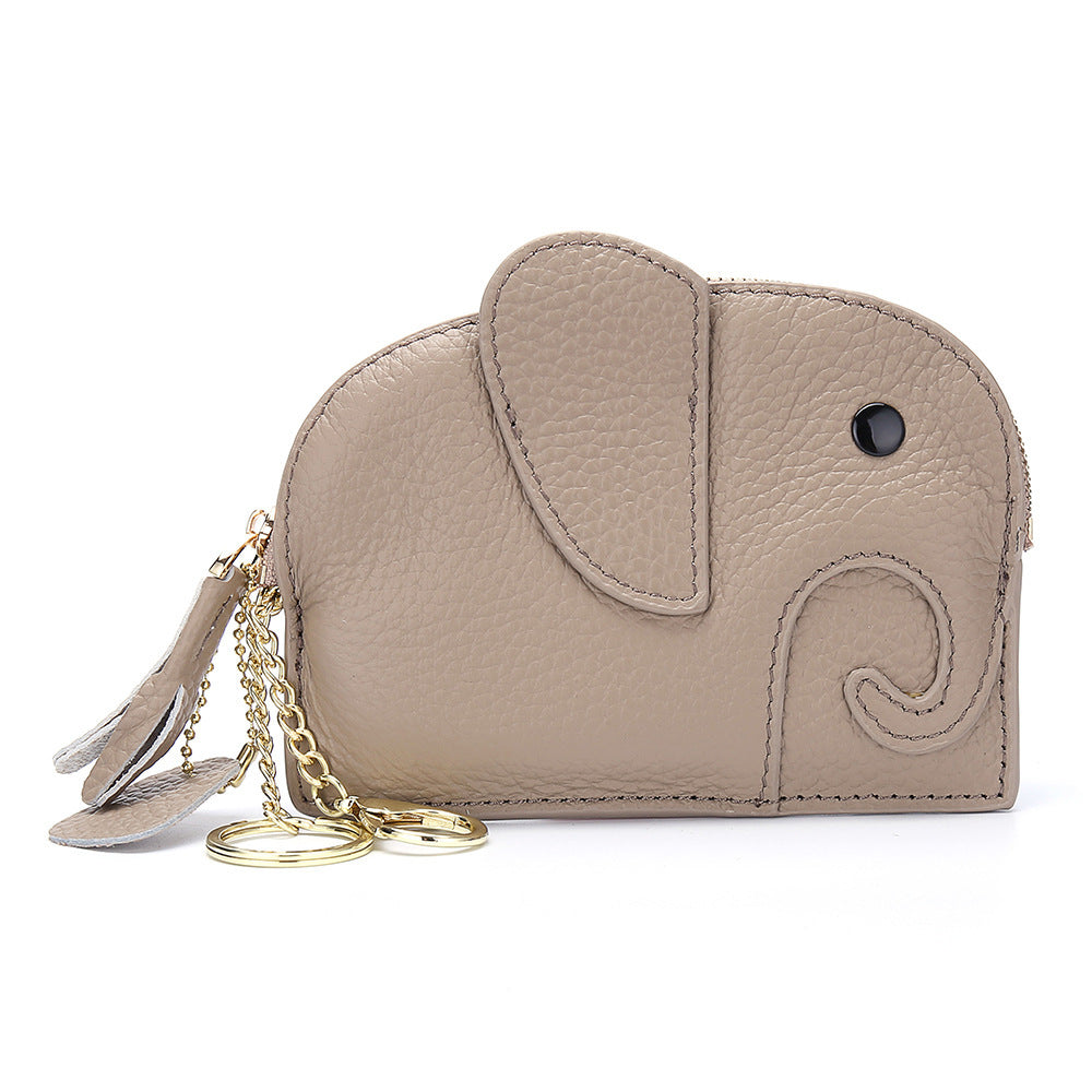 Cute Elephant Leather Mini Coin Purse 6W10BWB303
