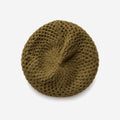 Minimalist Solid Color Hollow Beret Hat 6W6HAT652