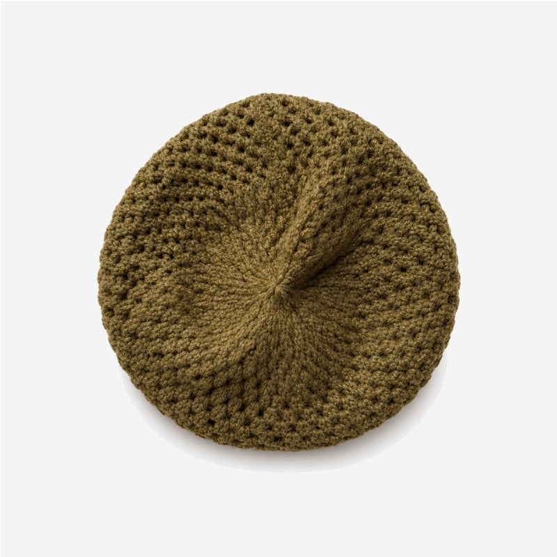 Minimalist Solid Color Hollow Beret Hat 6W6HAT652