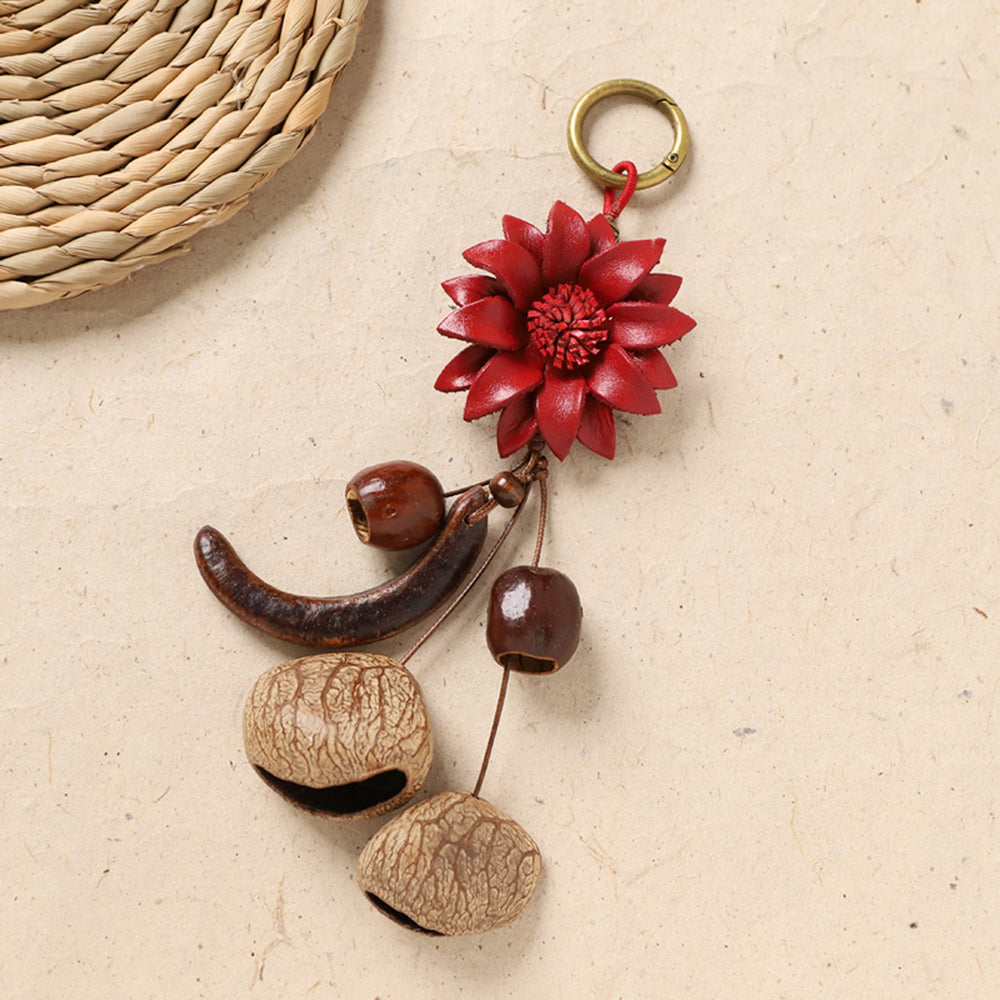 Natural Nut Shell Keychain - DippedShop Wholesale - #8723