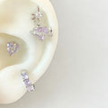 Wrap Heart Rhinestone Earrings - DippedShop Wholesale - #4435