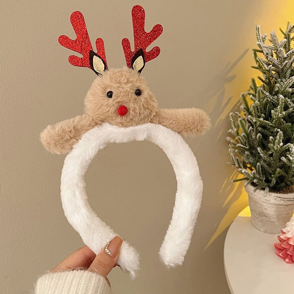 Reindeer Antler Plush Headband - DippedShop Wholesale - #6115