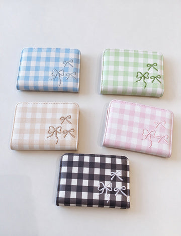 Plaid Bow Wallet - DippedShop Wholesale - #8291