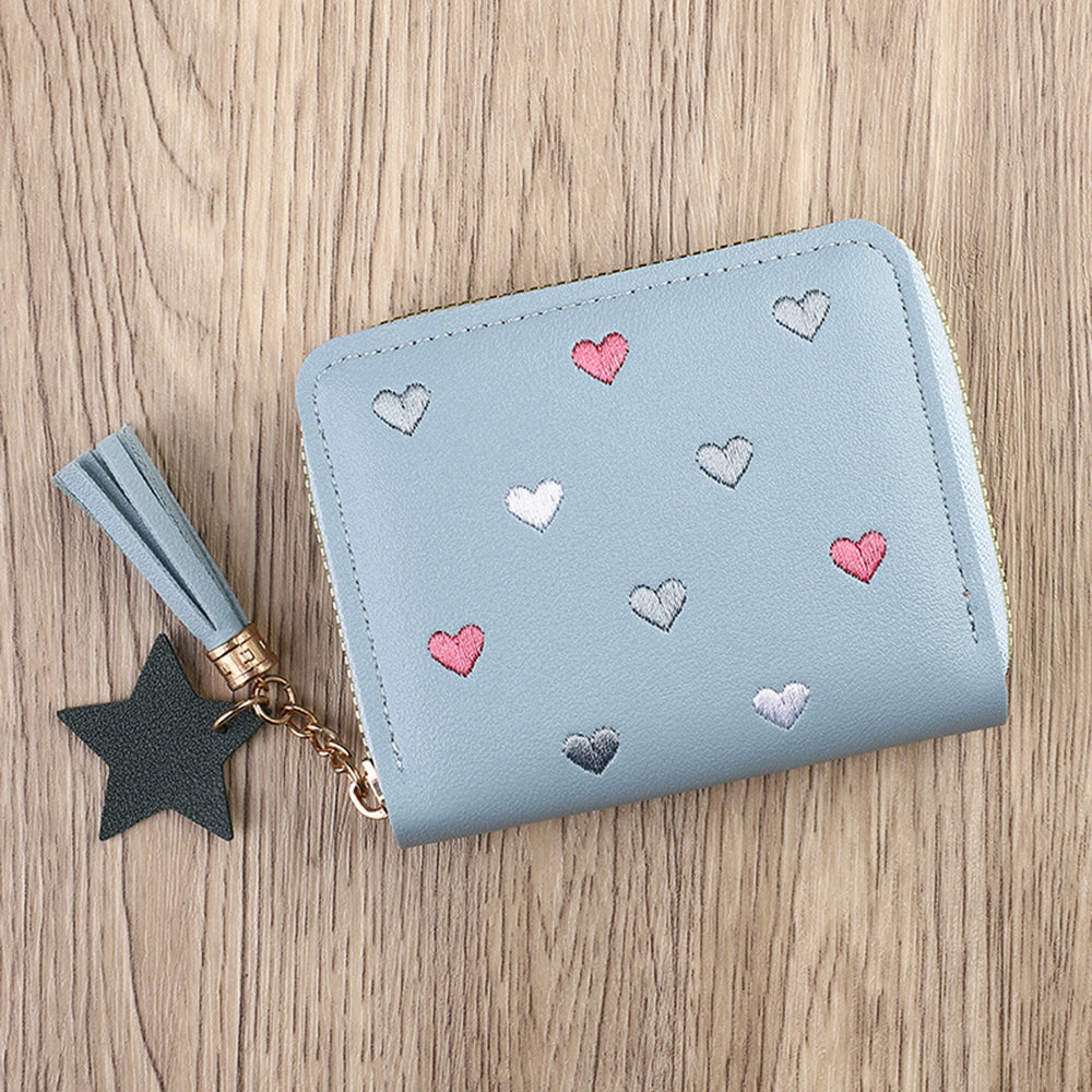 Heart Embroidery Coin Purse - DippedShop Wholesale - #5187