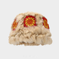 Stylish Hand Crochet Fur Bucket Hat 6W6HAT676