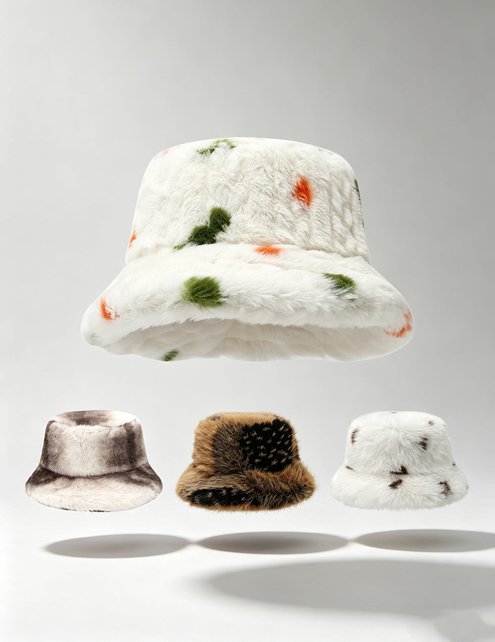 Stylish Fluffy Fur Outdoor Bucket Hat 6W6HAT806