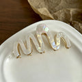 Elegant Tortoise Shell Wavy Acetate Hair Claw 6W6HCP1642