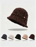 Chunky Knit Solid Color Bucket Hat 6W6HAT803