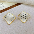 Irregular Enamel Stud Earrings - DippedShop Wholesale - #6195