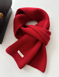 Minimalist Solid Color Versatile Warm Knit Scarf 6W6NSC89