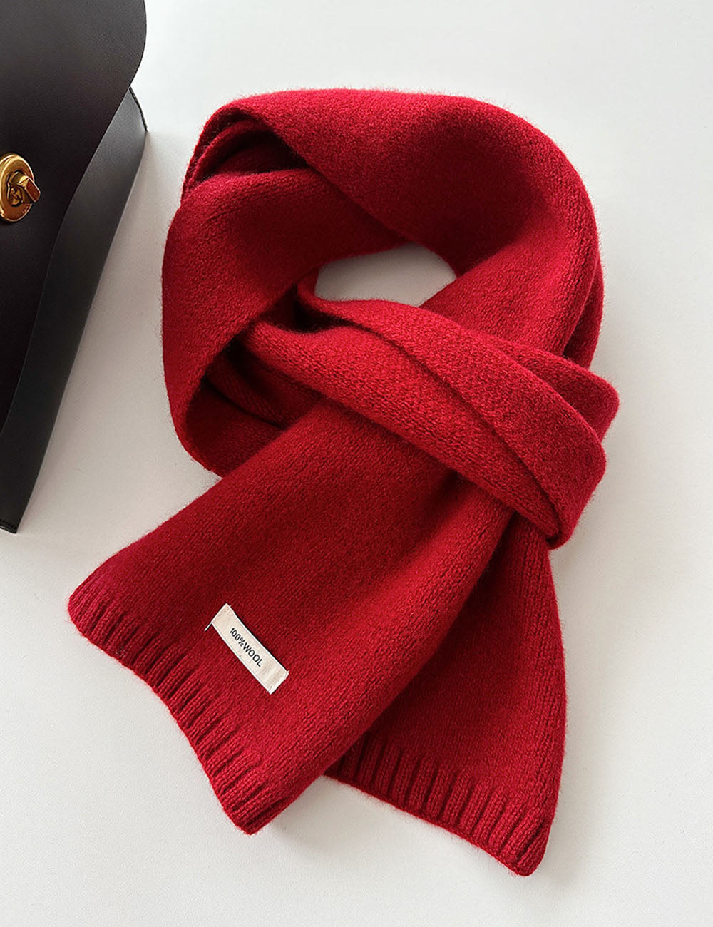 Minimalist Solid Color Versatile Warm Knit Scarf 6W6NSC89