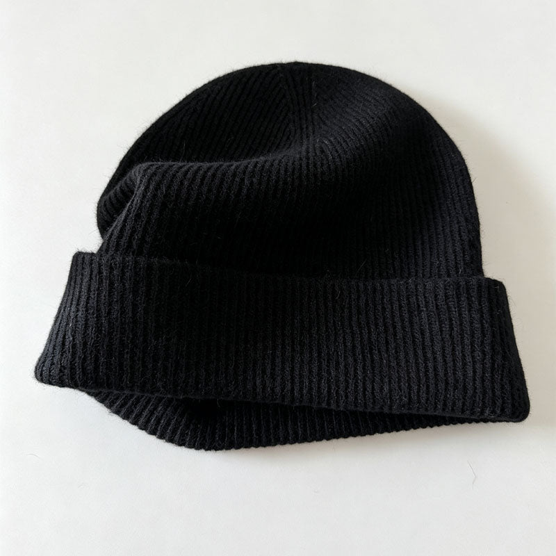 Simple Wool Blend Solid Color Knit Beanie Hat 6W6HAT542