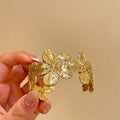 Vinatge Multi-Layer Pearl Rhinestone Bangle Bracelet 6W6JBR588