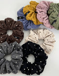Ruffled Polka Dot Scrunchies - DippedShop Wholesale - #6627