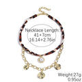 Elegant Shell Starfish Pendant Silk Scarf Necklace 6W6JNC1006