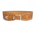 Chunky Punk Wide Studded PU Leather Belt 6W6JBT186