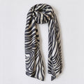 Vintage Leoaprd Print Cotton Linen Long Scarf 6W6NSC230