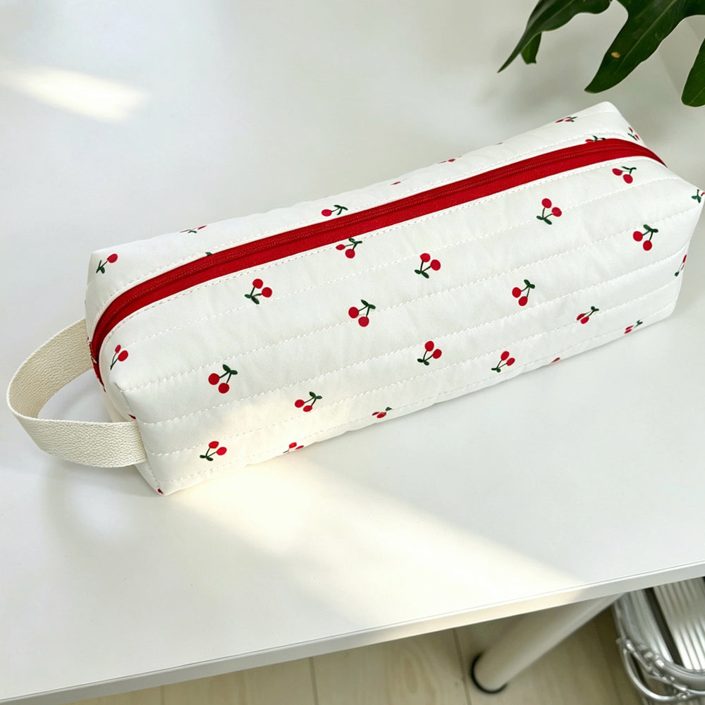 Strawberry Quilted Cosmetic Bag - DippedShop Wholesale - #3683