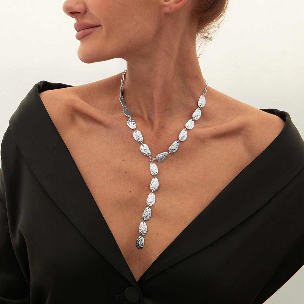 Chunky Statement Y Necklace - DippedShop Wholesale - #3795