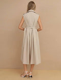 Sleeveless V-Neck Trench Coat - DippedShop Wholesale - #2707