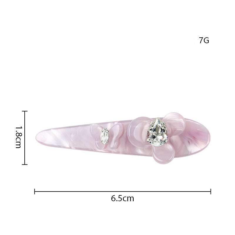 Elegant Rhinestone Butterfly Acetate Hair Claw MK2PPM6W6HCP345