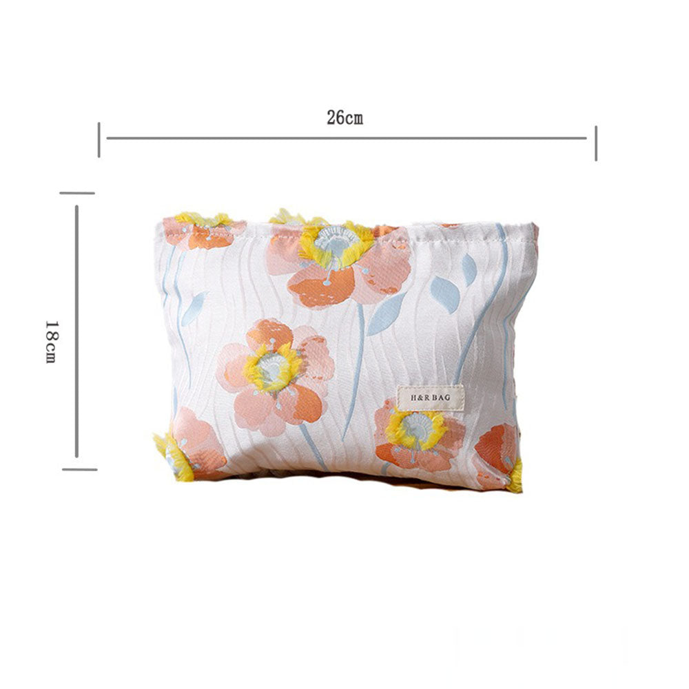 Colorful Embroidered Floral Cosmetic Bag - DippedShop Wholesale - #4771