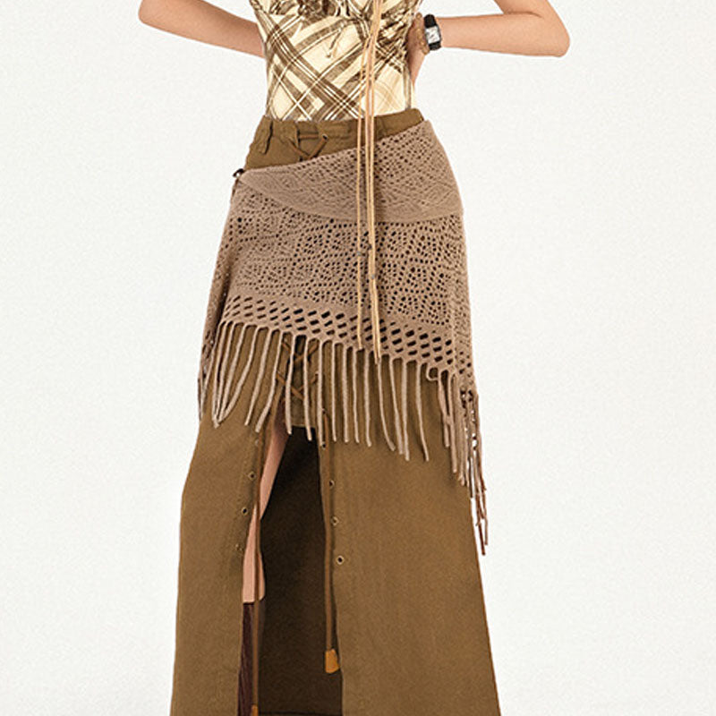 Boho Crochet Hollow Fringe Triangle Hip Wrap MK2BW6W1SL02