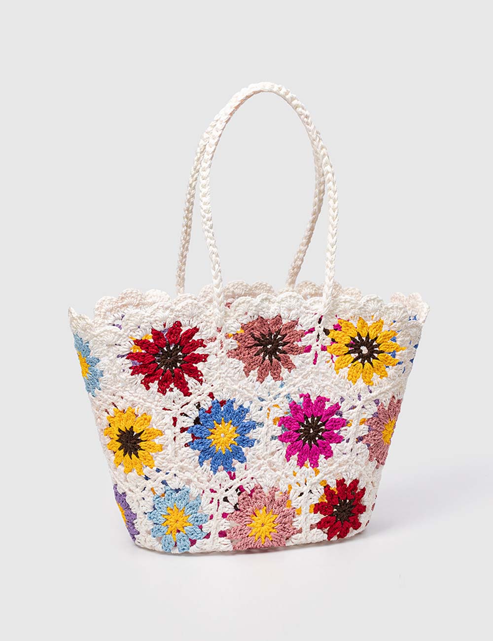Flower Crochet Beach Bag - DippedShop Wholesale - #4035