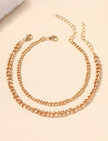 Fashion Double Layered Gold Pl - DippedShop Wholesale - #6211