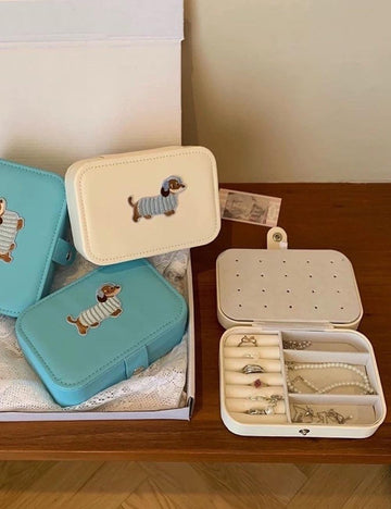Cute Embroidered Large Capacity Jewelry Case DP25F855