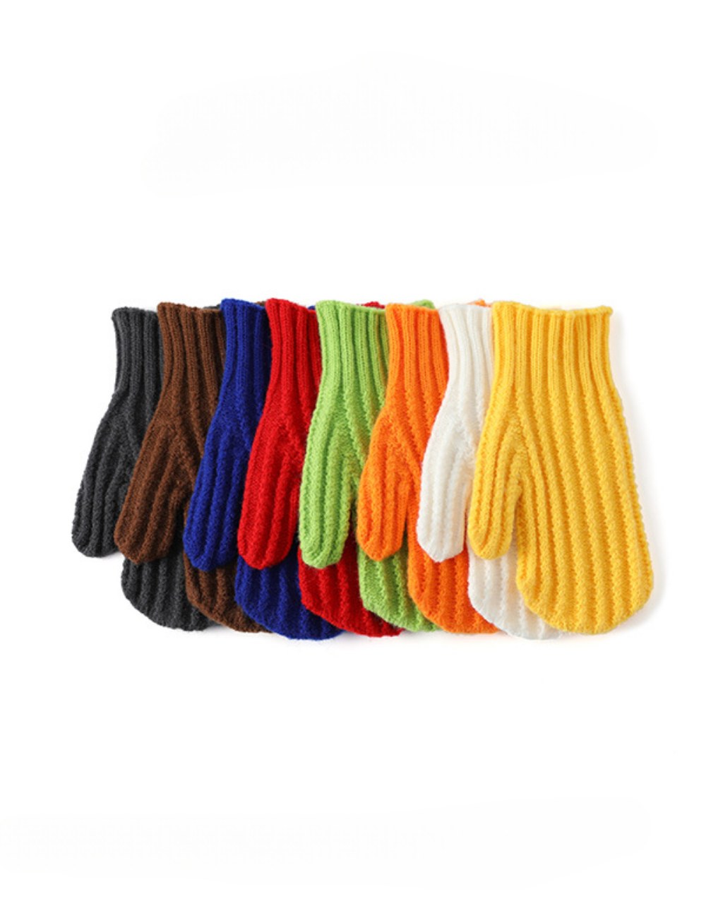 Cute Solid Color Ribbed Simple Knit Gloves DPG2807