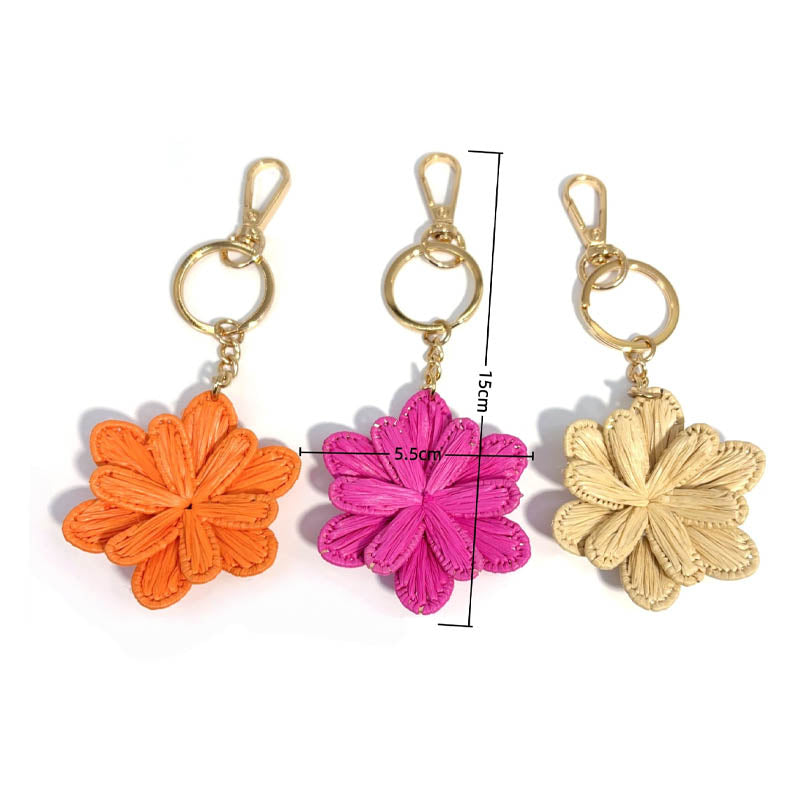 Funny Solid Color Flower Handmade Bag Charm 8ZA6BBC30