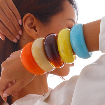 Colorful Open Irregular Acrylic Bracelets DP25B570