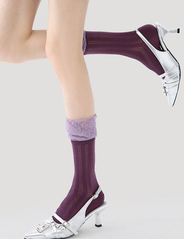 Color Block Lace Socks - DippedShop Wholesale - #1123